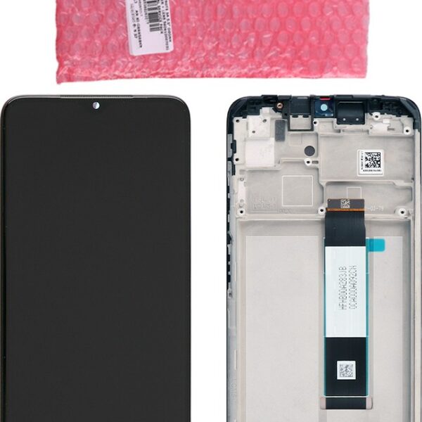 Γνήσια Οθόνη Και Μηχανισμός Αφής Με Πλαίσιο Xiaomi Poco M3 Μαύρο 560002J19C00 (Service Pack)