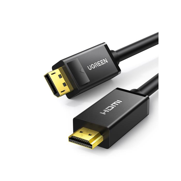 Καλώδιο DisplayPort σε HDMI 4K 2m UGREEN DP101 10202 μαύρο με επιχρυσωμένες επαφές