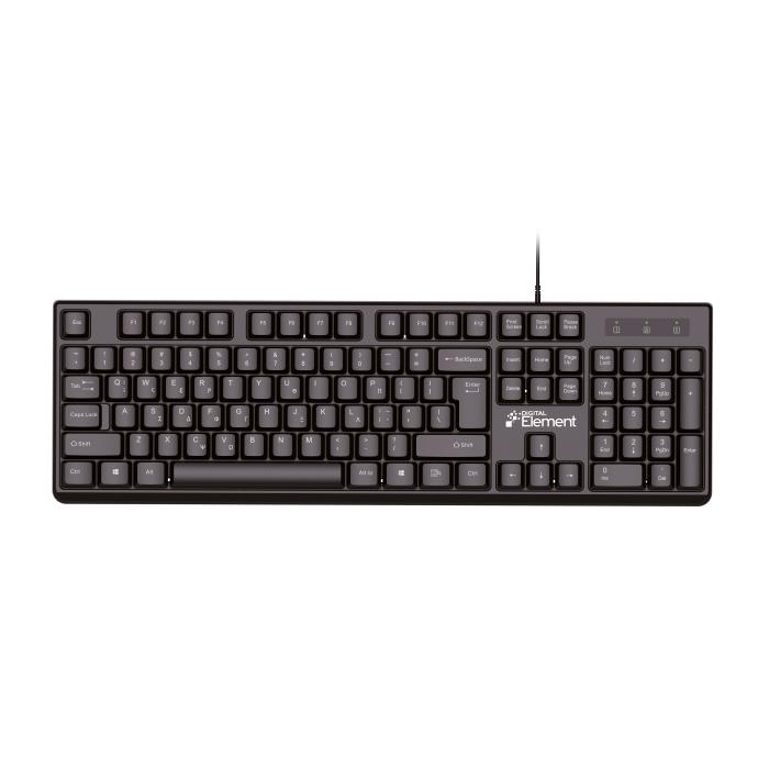 element-kb-145u-v2-wired-keyboard-black.jpg Ενσύρματο πληκτρολόγιο USB Element KB-145U v2.0 σε μαύρο χρώμα με αριθμητικό πληκτρολόγιο