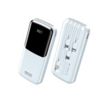 Power Bank 10000mAh PD 22,5W WK WP-65 2 Θέσεων, με καλώδιο USB-C/Lightning/Micro/USB Μπλέ