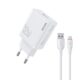 Φορτιστής Σπιτιού 12W WK WP-U76, με καλώδιο USB-C Λευκό
