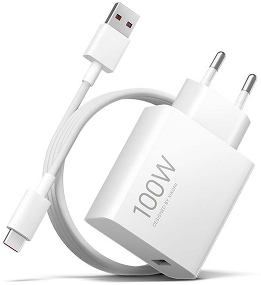 Xiaomi Φορτιστής GaN 100W λευκός με καλώδιο USB-C και θύρα USB-A