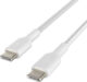 Belkin Braided Καλώδιο USB-C 60W PD Λευκό 1m