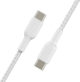 Belkin Braided USB 2.0 Cable USB-C male - USB-C 60W PD Λευκό 1m - Image 2
