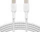 Belkin Braided USB 2.0 Cable USB-C male - USB-C 60W PD Λευκό 1m - Image 3