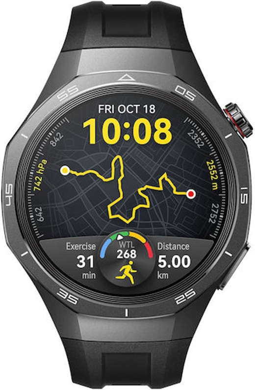 huaweiwatchgt5pro46mmmayro Huawei Watch GT 5 Pro Titanium 46mm Αδιάβροχο με Παλμογράφο (Μαύρο) - Image 1