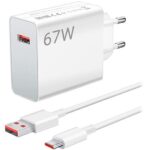 Xiaomi Φορτιστής με Θύρα USB-A και Καλώδιο USB-C 67W Power Delivery White (HyperCharge Combo BHR9465EU)