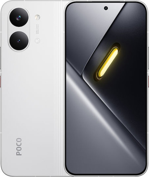 xiaomipocox8promax5gdualsim12gb256gbleyko POCO X8 Pro Max 256GB Λευκό smartphone με οθόνη 6.83" AMOLED 120Hz, κάμερα 50MP OIS και μπαταρία 8500mAh