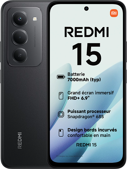 xiaomiredmi15256gbrom8gbrammidnightblack Xiaomi Redmi 15 4G 256GB Midnight Black smartphone με οθόνη 6,9" 144Hz, κάμερα 50MP και μπαταρία 7000mAh