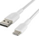 Belkin Braided USB 2.0 Cable USB-C male - USB-A 15W Λευκό 1m - Image 3