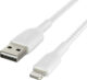 Belkin Coated Mfi Cert USB to Lightning Cable Λευκό 1m - Image 5