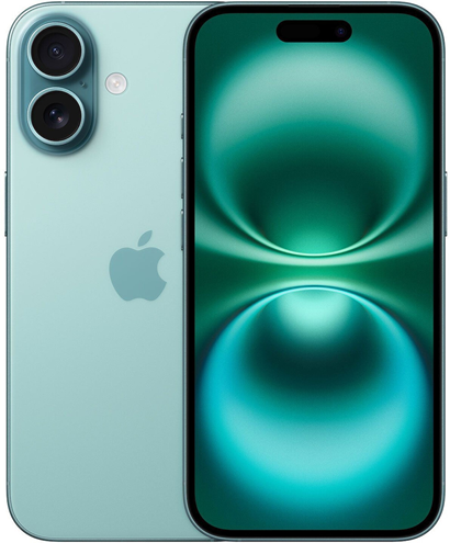Apple iPhone 16 Teal 128GB με οθόνη Super Retina XDR 6,1 ιντσών και διπλή κάμερα 48MP