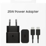 SAMSUNG POWER ADAPTER 25W LOW STANDBY USB-C CABLE (3A/1m) EP-T2510 BLACK