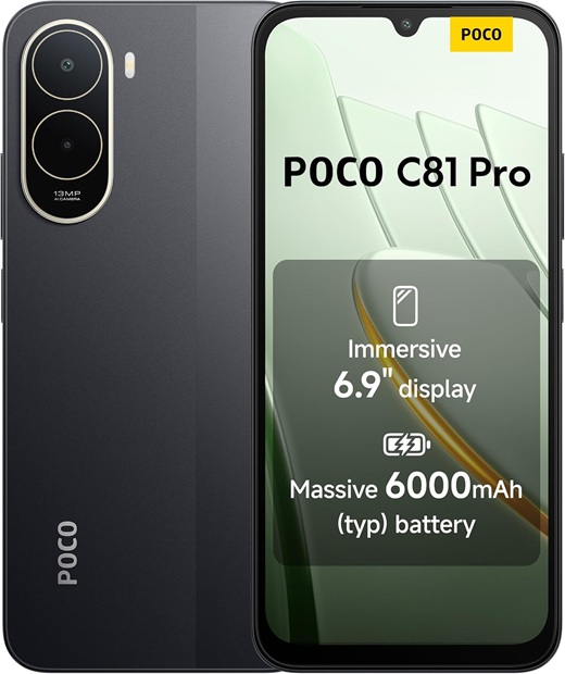 pococ81pro128gbrom4gbramblack Xiaomi Poco C81 Pro Dual SIM (4/128GB) Μαύρο - Image 1