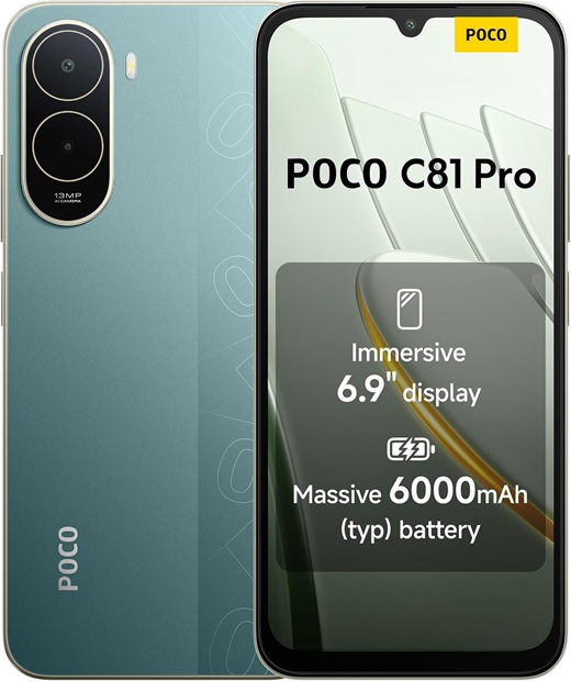 pococ81pro128gbrom4gbramgreen Xiaomi Poco C81 Pro Dual SIM (4/128GB) Πράσινο - Image 1
