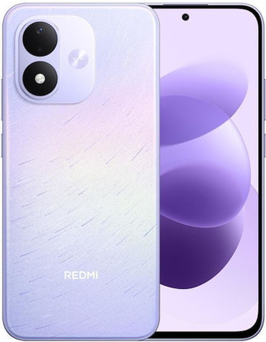 Redmi Note 17 4G 256GB Celestial Purple, πρόσοψη και πίσω όψη