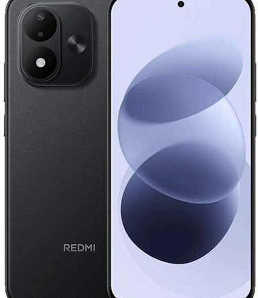 Redmi Note 17 5G 128GB μαύρο, πρόσοψη και πίσω όψη